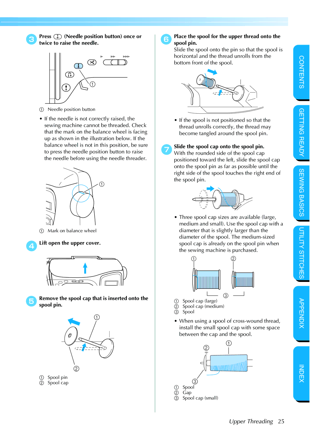 Brother NX 600 operation manual DLift open the upper cover 