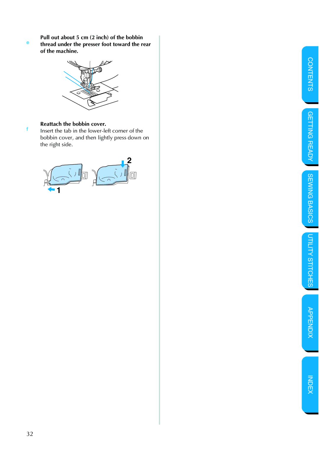 Brother NX 600 operation manual Getting Ready 