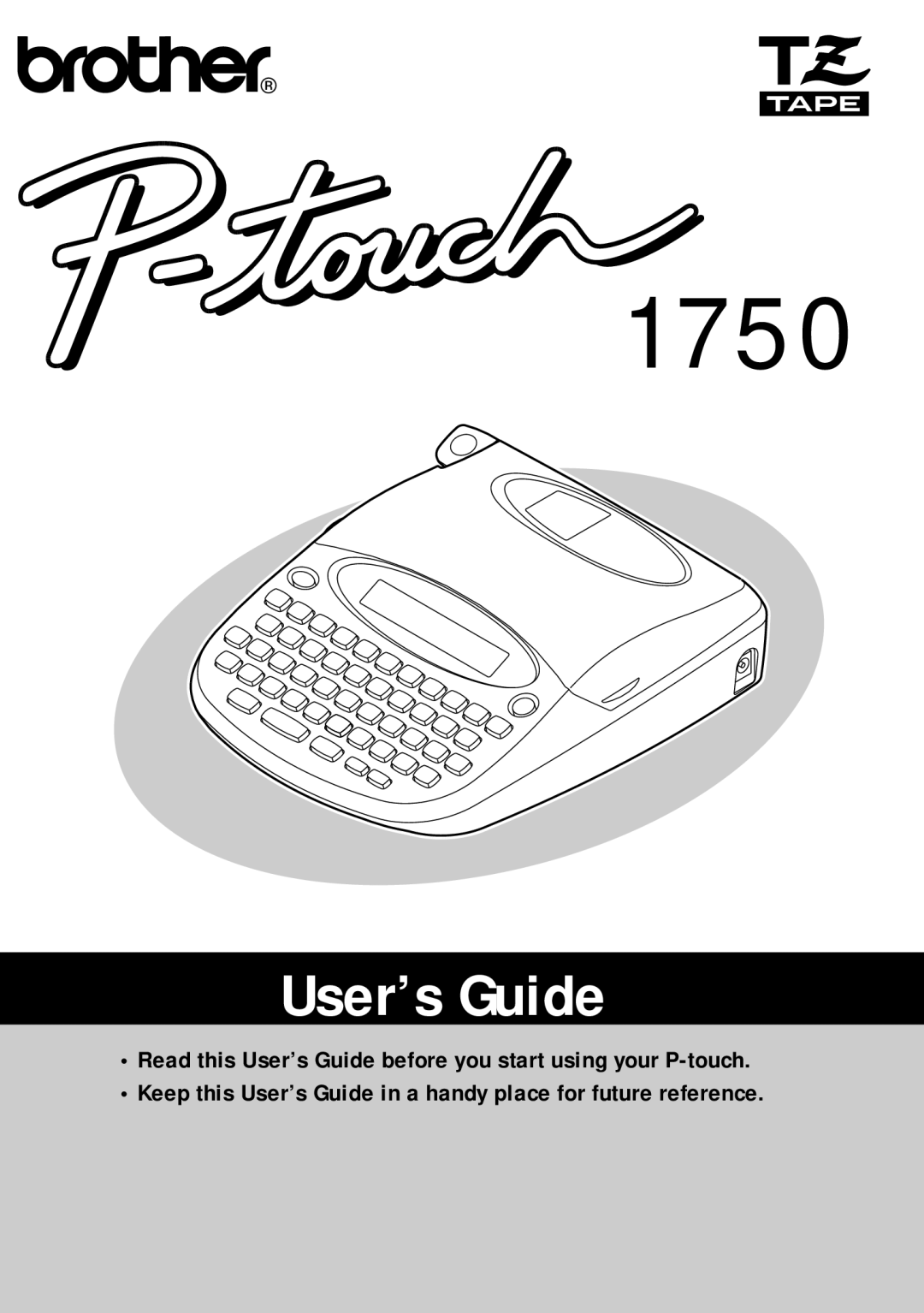 Brother P-touch 1750 manual 