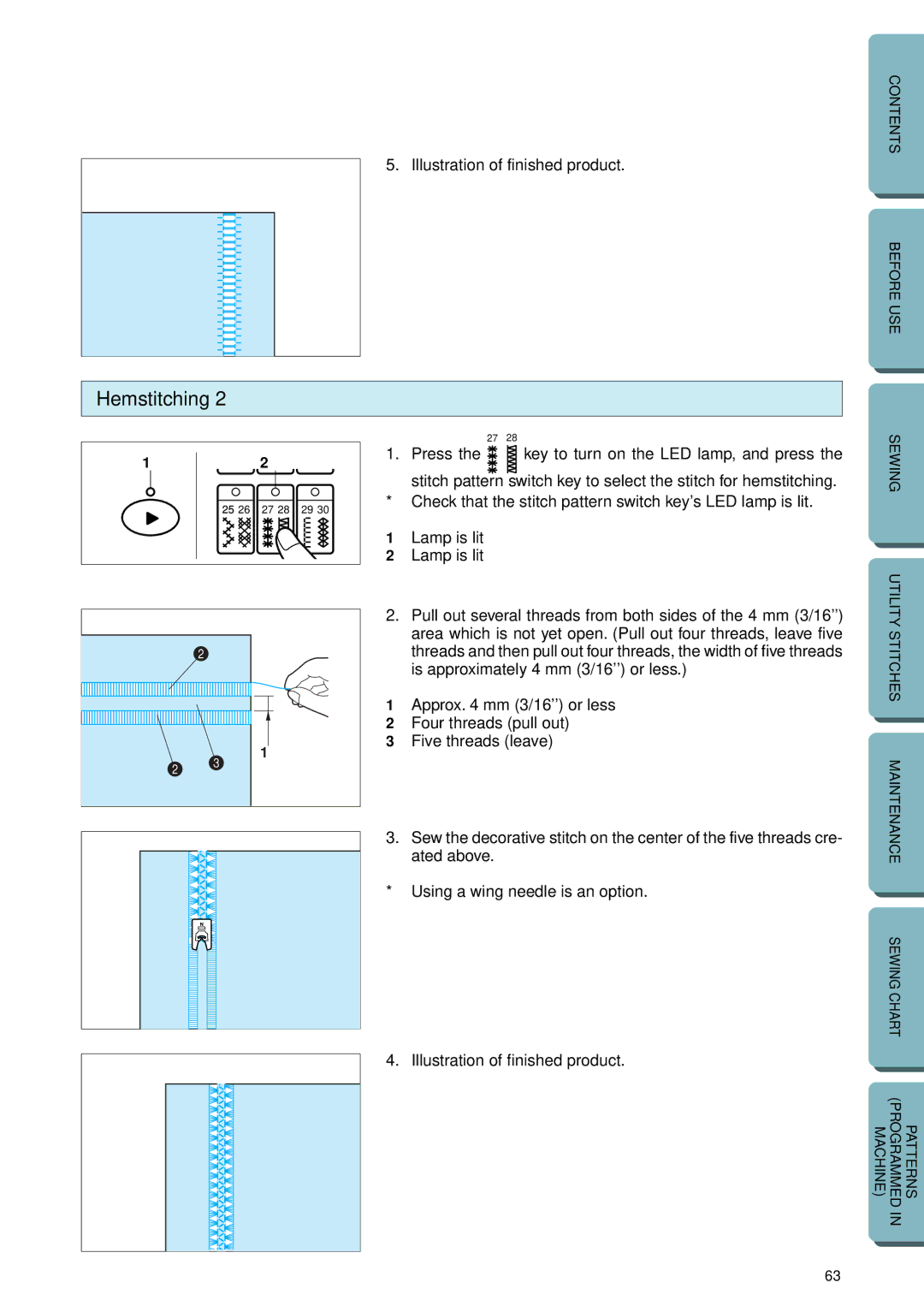 Brother PC-2800 operation manual Illustration of finished product 