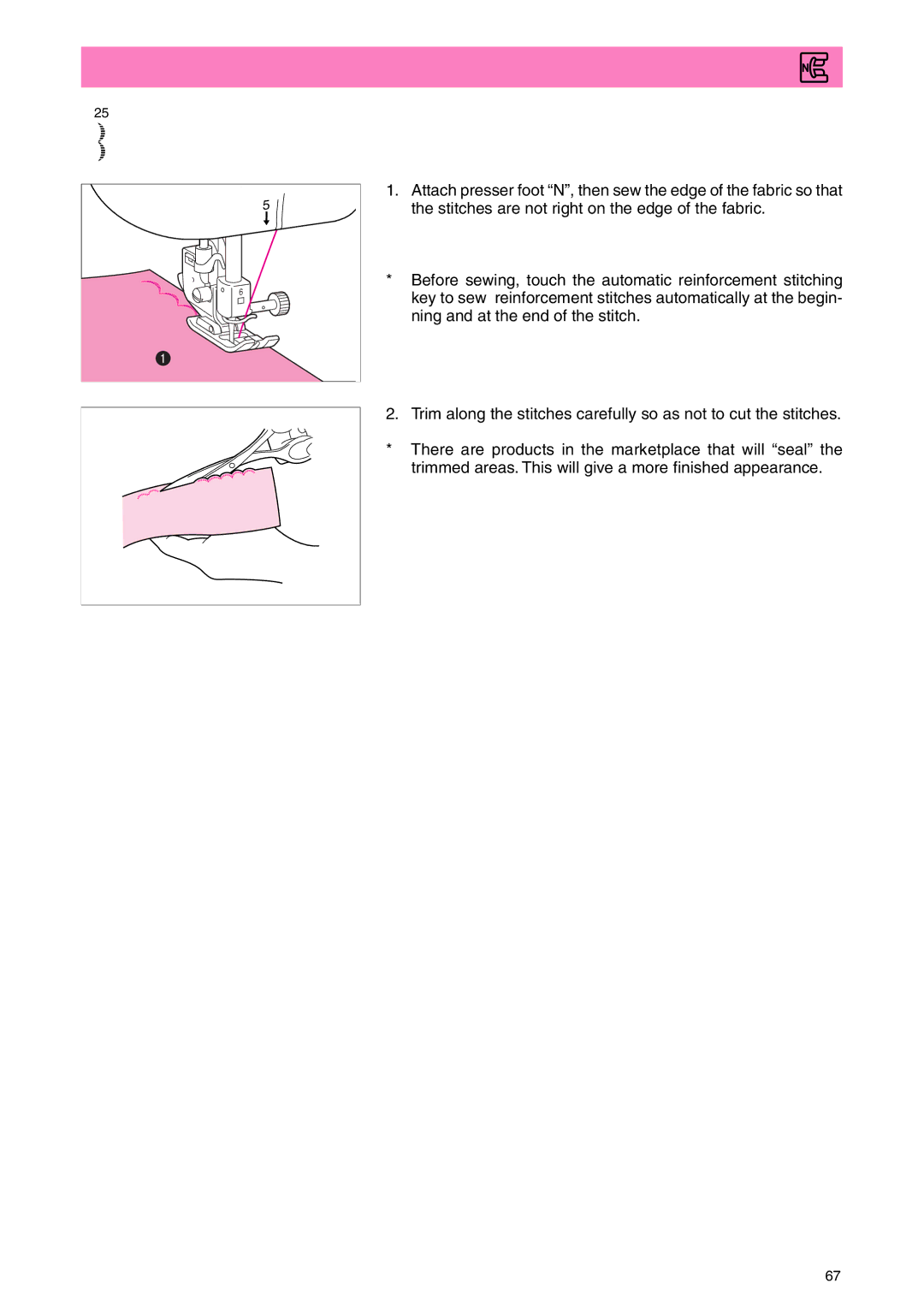 Brother PC 3000 operation manual Scallop Stitch 