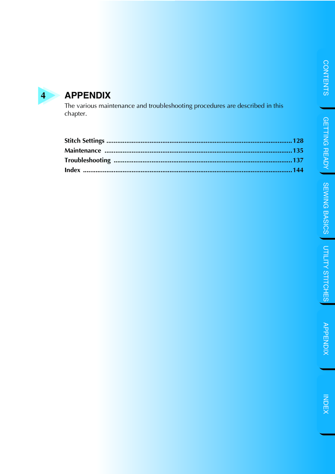 Brother PC-420PRW manual Appendix 