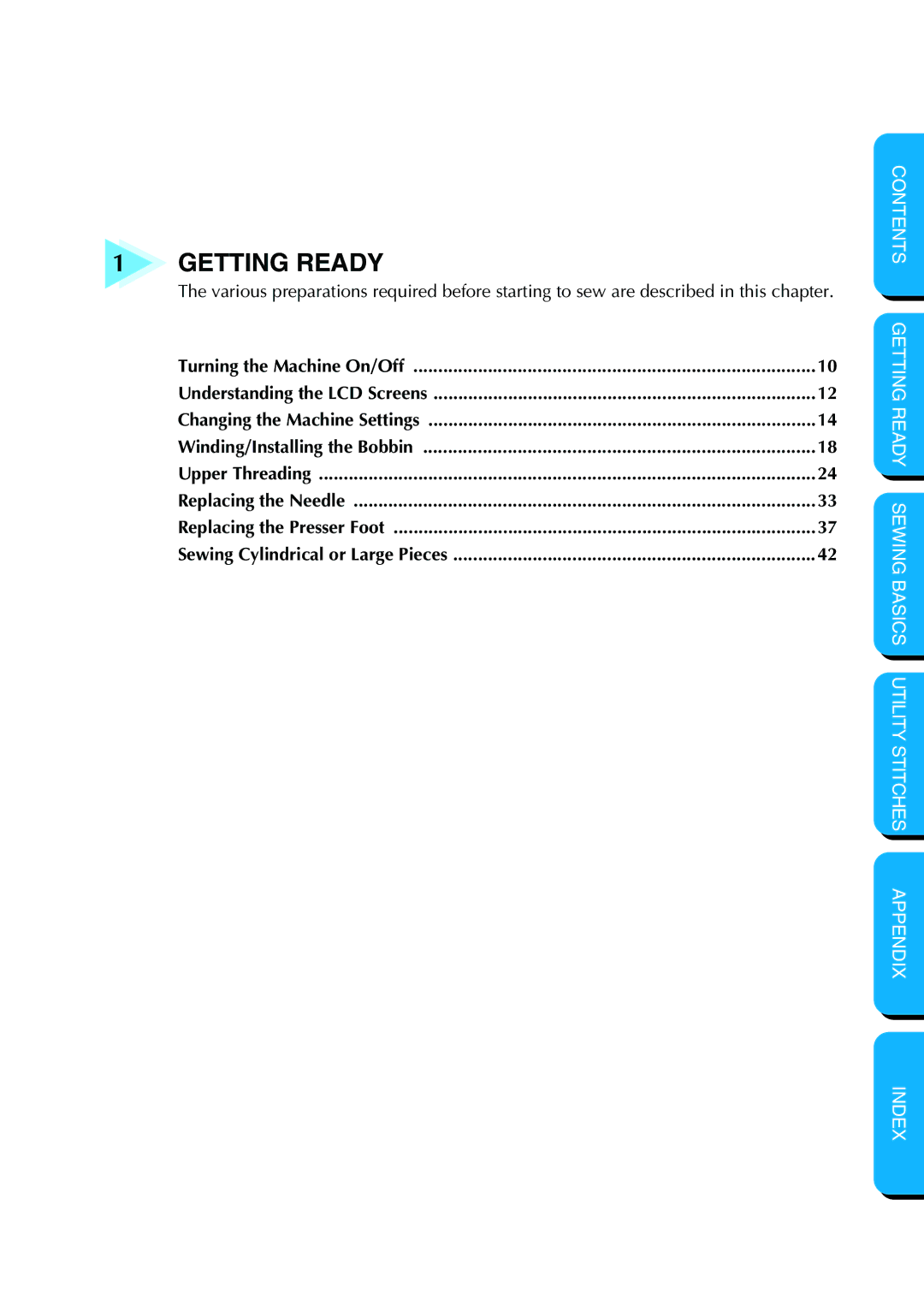 Brother PC-420PRW manual Getting Ready 