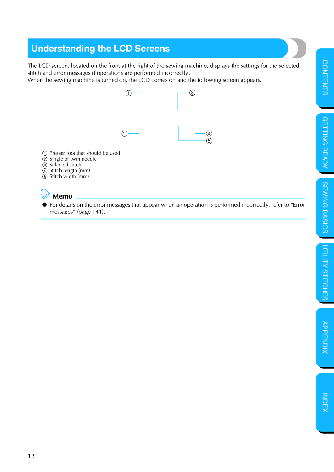 Brother PC-420PRW manual Understanding the LCD Screens 