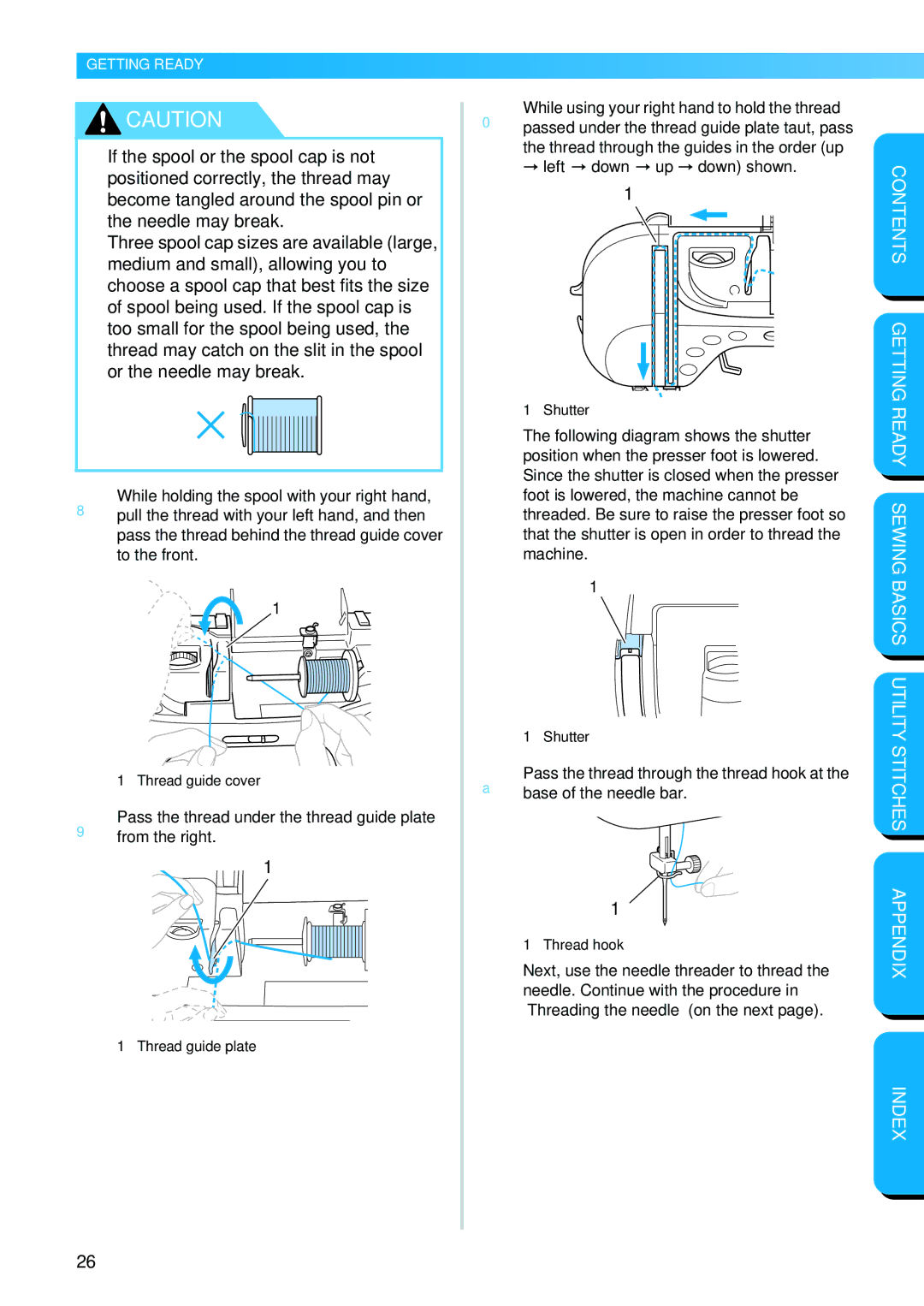 Brother PC-420PRW manual Shutter 