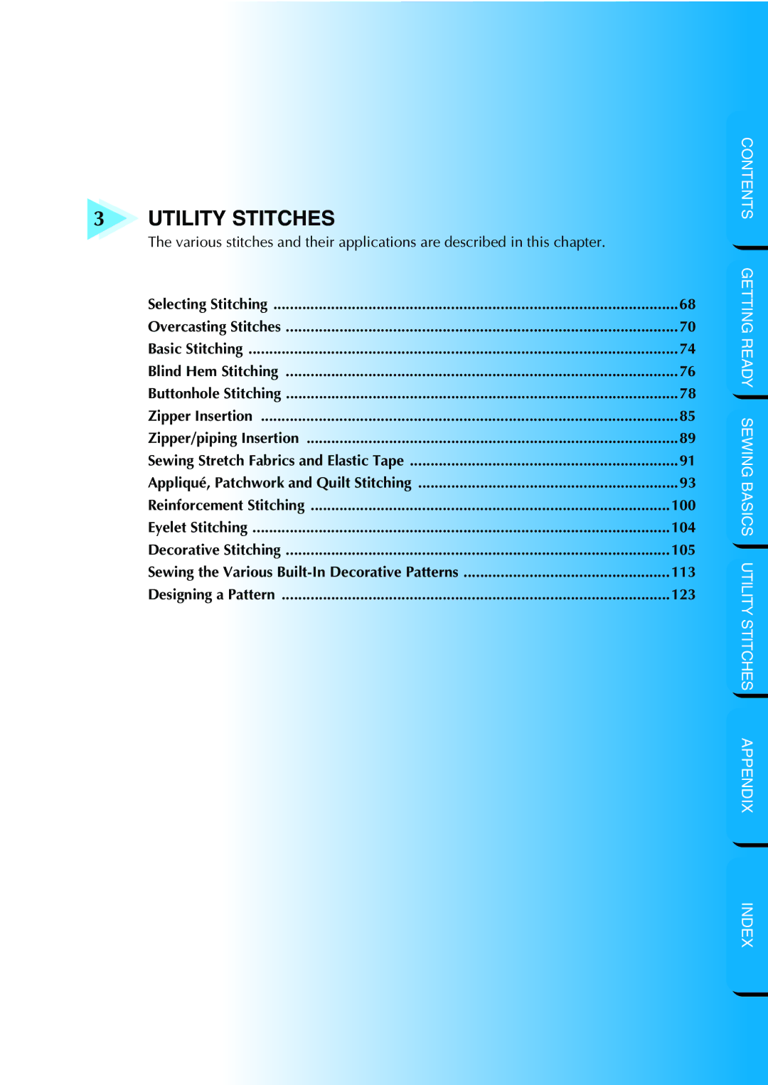 Brother PC-420PRW manual Utility Stitches 