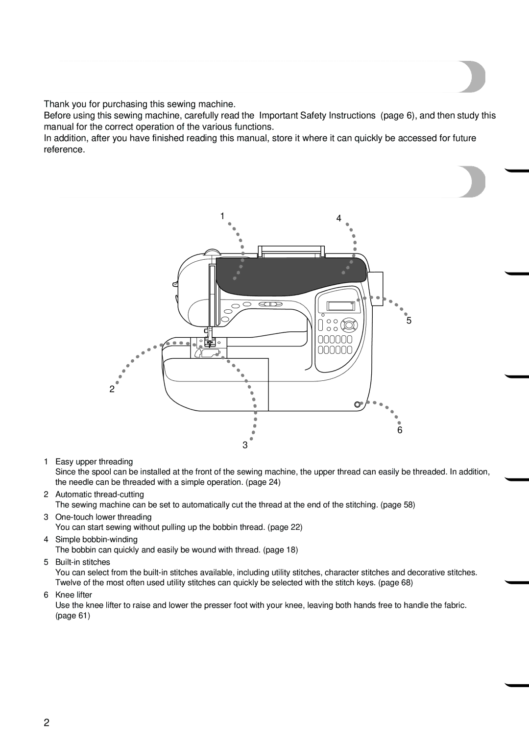 Brother PC-420PRW manual Introduction, Sewing Machine Features 