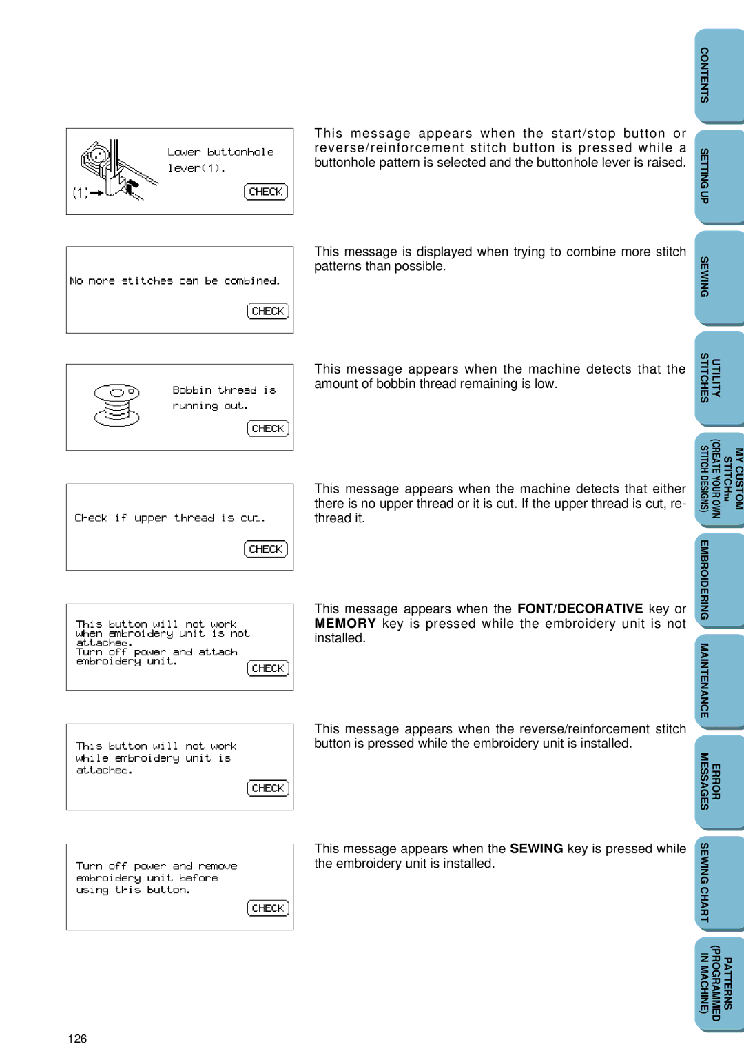 Brother PC 6500 operation manual 126 