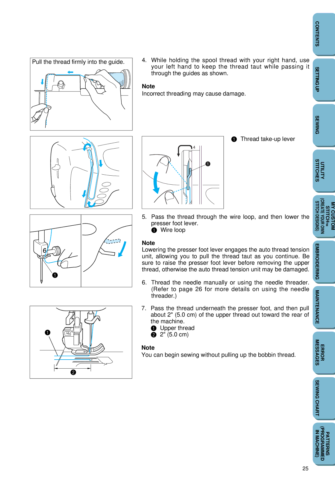 Brother PC 6500 operation manual Contents 