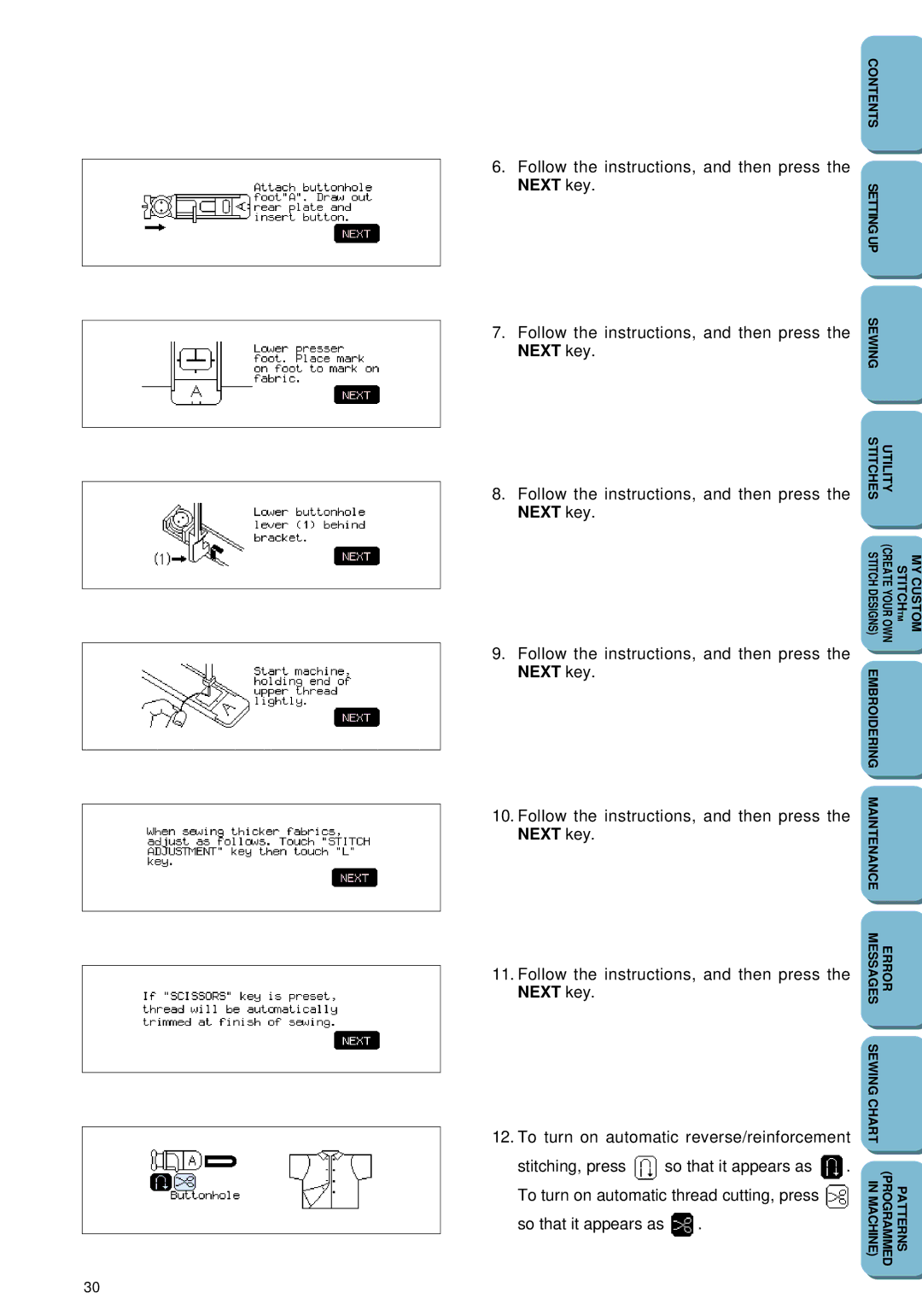 Brother PC 6500 operation manual So that it appears as 