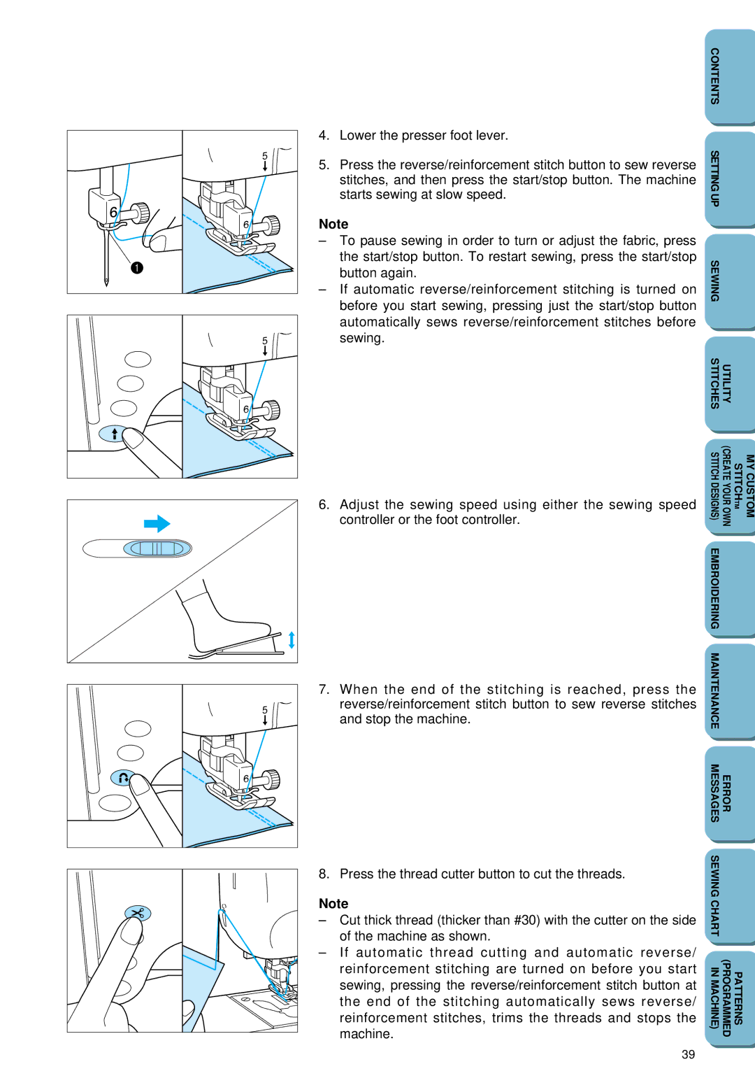 Brother PC 6500 operation manual Contents 