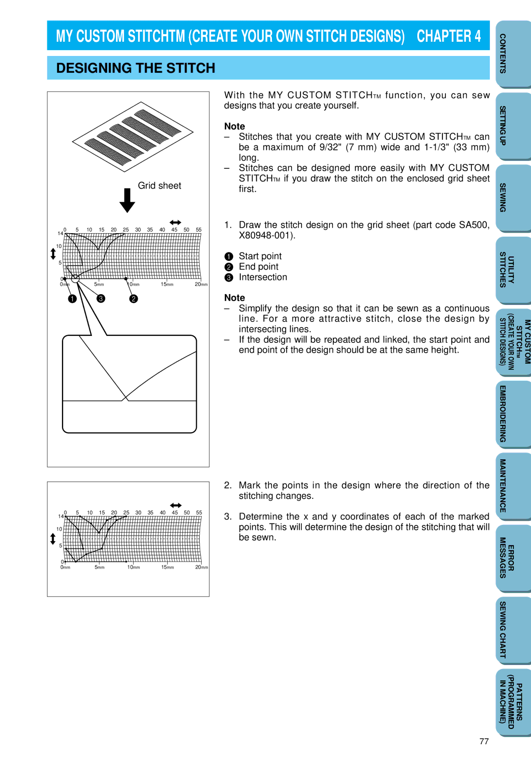 Brother PC 6500 operation manual Designing the Stitch 