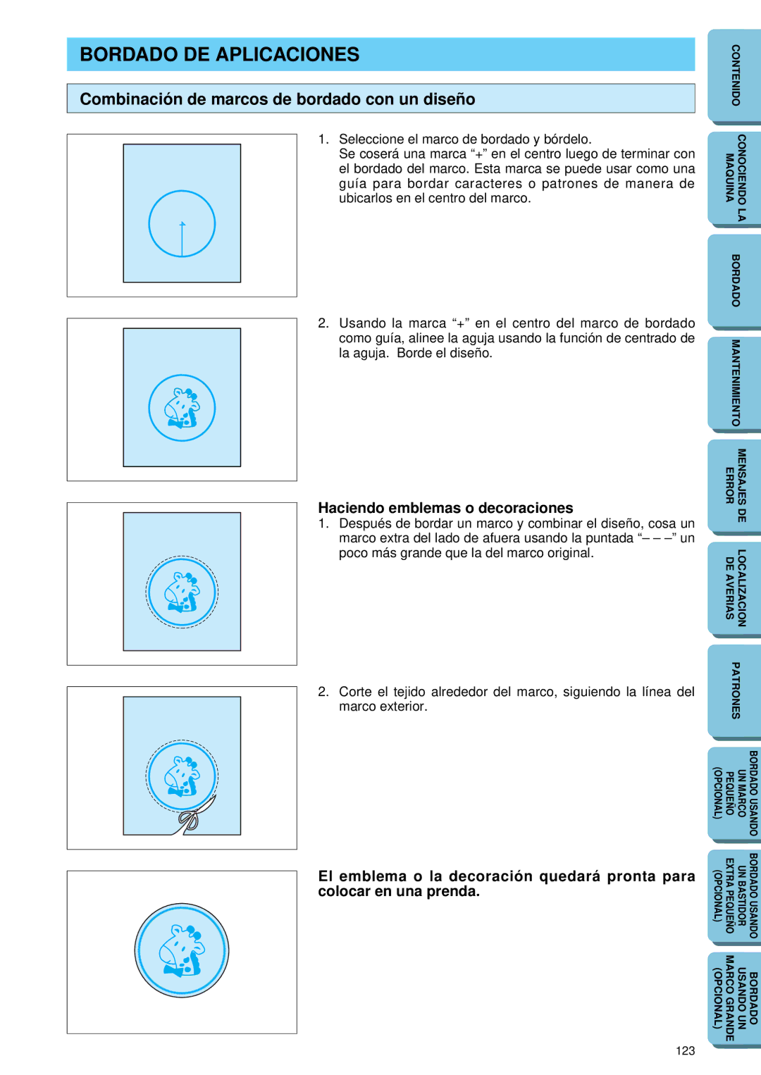 Brother PE 150 Bordado DE Aplicaciones, Combinación de marcos de bordado con un diseño, Haciendo emblemas o decoraciones 