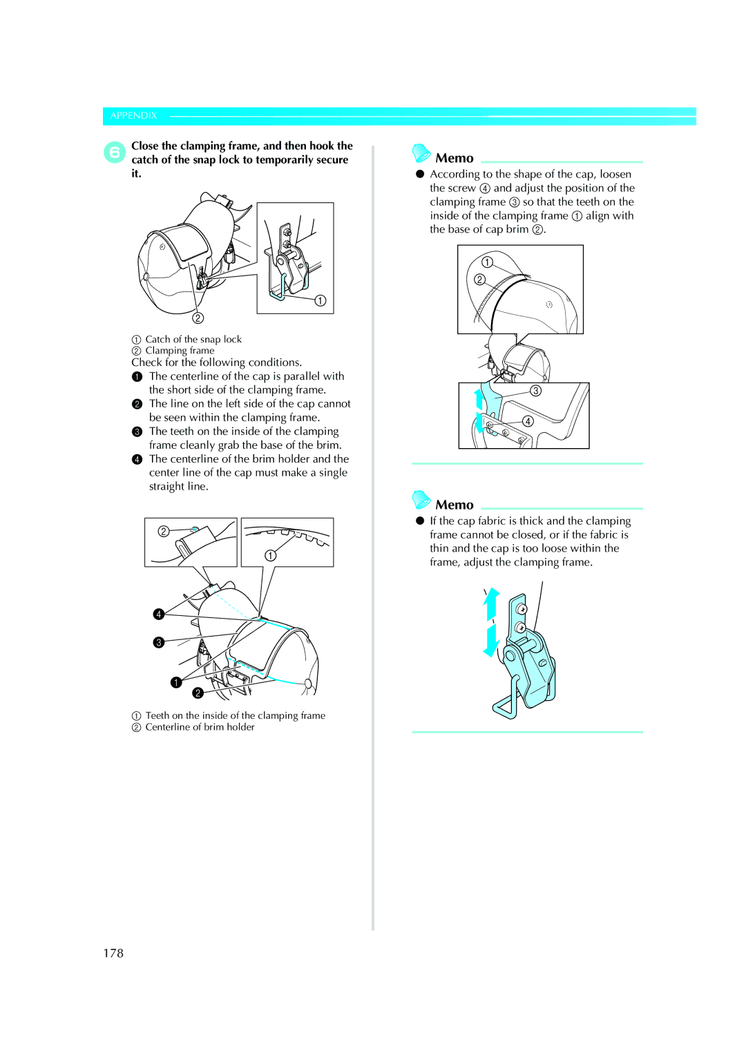 Brother PE-600II operation manual 178, Check for the following conditions 