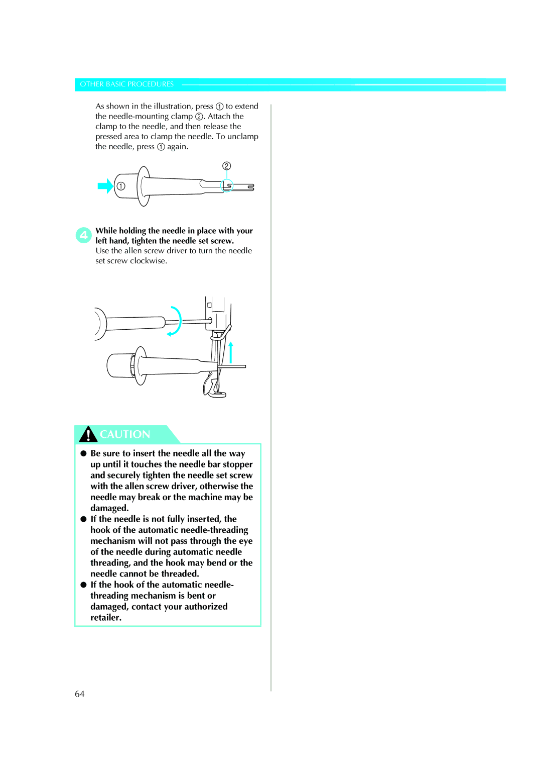 Brother PE-600II operation manual Other Basic Procedures 