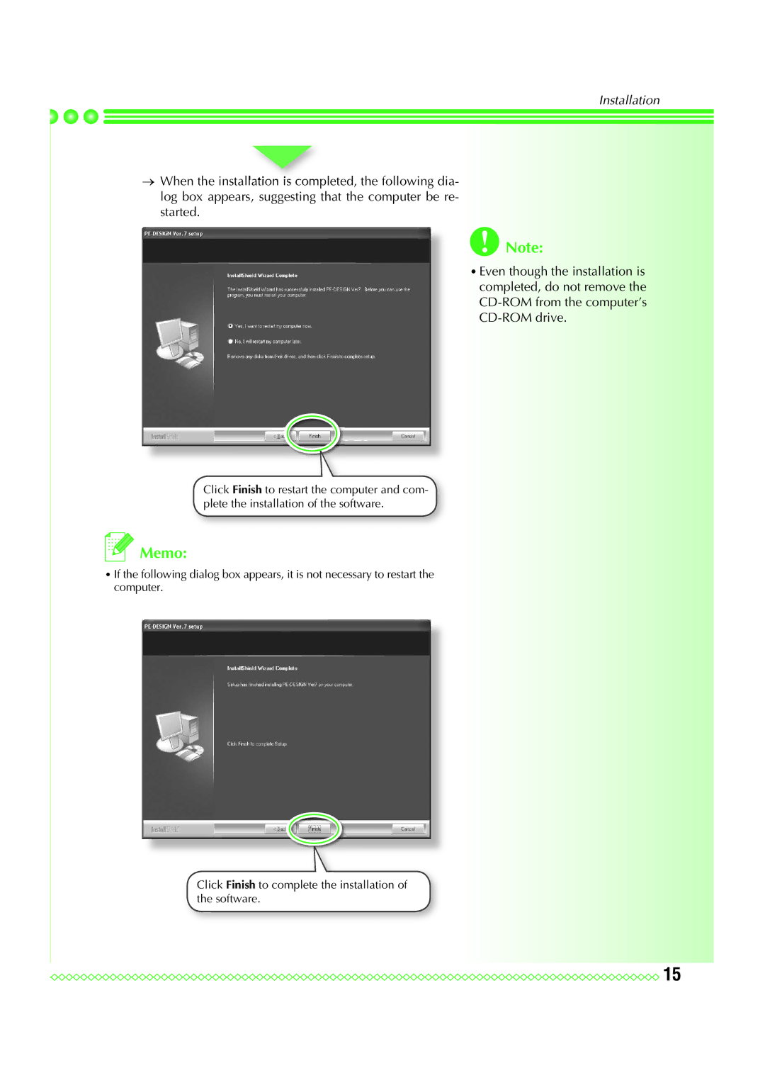 Brother Personal Embroidery Design Software System, PE-DESIGN 7 manual Memo 