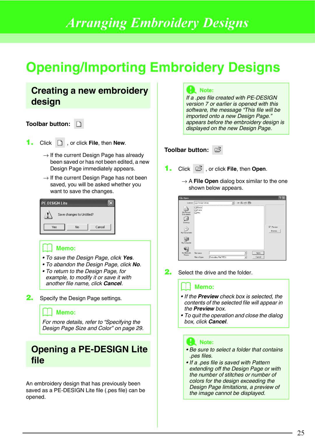 Brother Brother USB Writer, PE-DESIGN Arranging Embroidery Designs, Opening/Importing Embroidery Designs, Toolbar button 