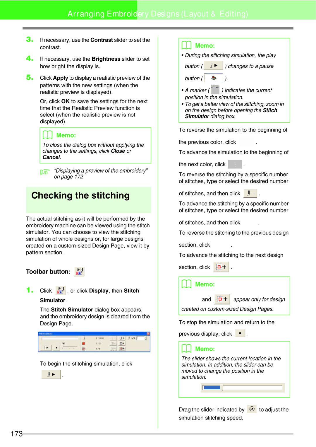 Brother PE-DESIGN V7 instruction manual Checking the stitching, Stitches, and then click 