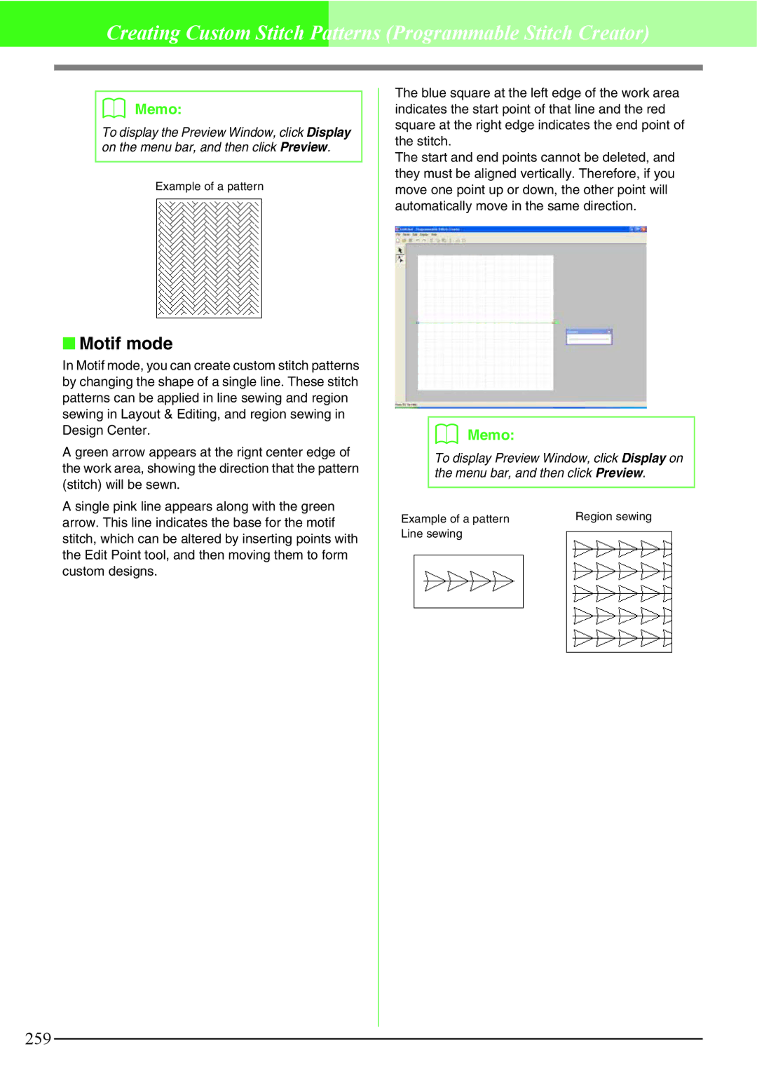 Brother PE-DESIGN V7 instruction manual Motif mode 