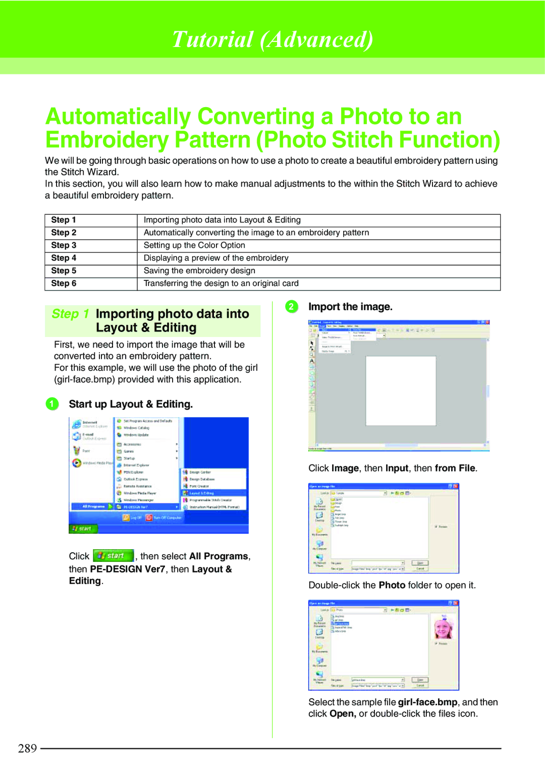 Brother PE-DESIGN V7 instruction manual Tutorial Advanced 