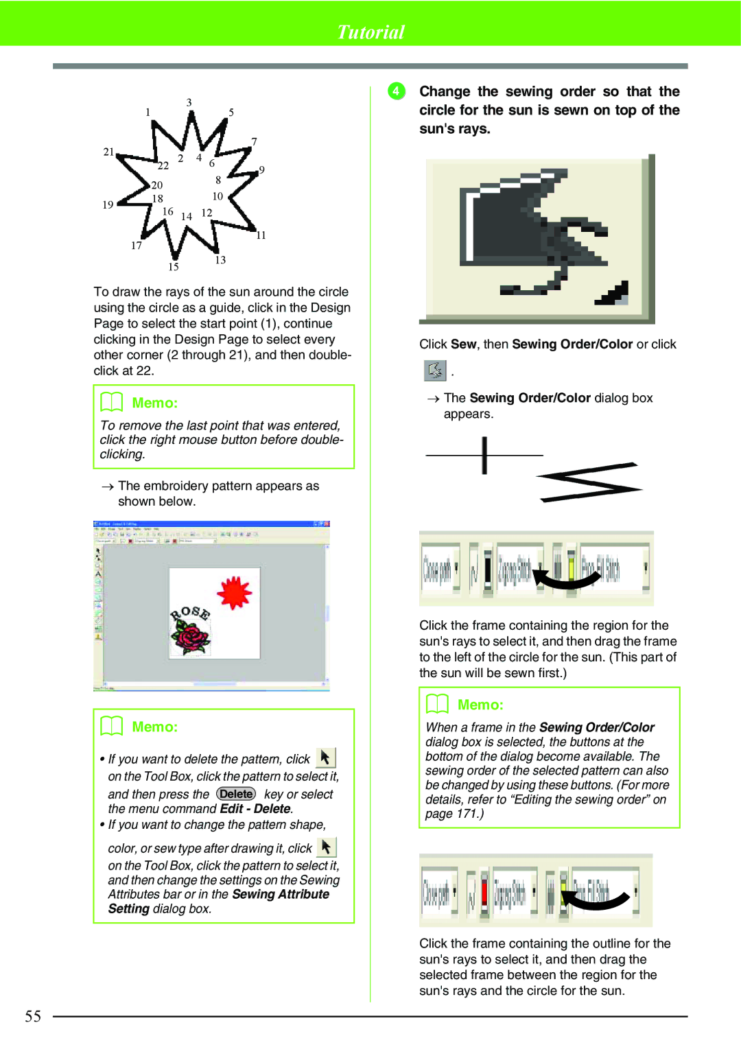 Brother PE-DESIGN V7 instruction manual → The embroidery pattern appears as shown below 