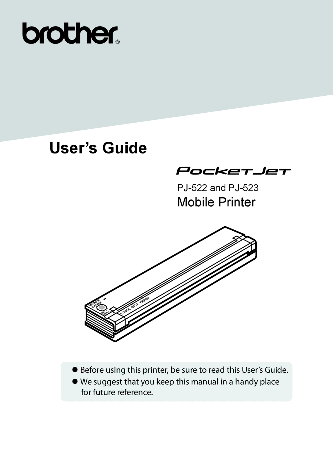 Brother PJ-522 manual User’s Guide 