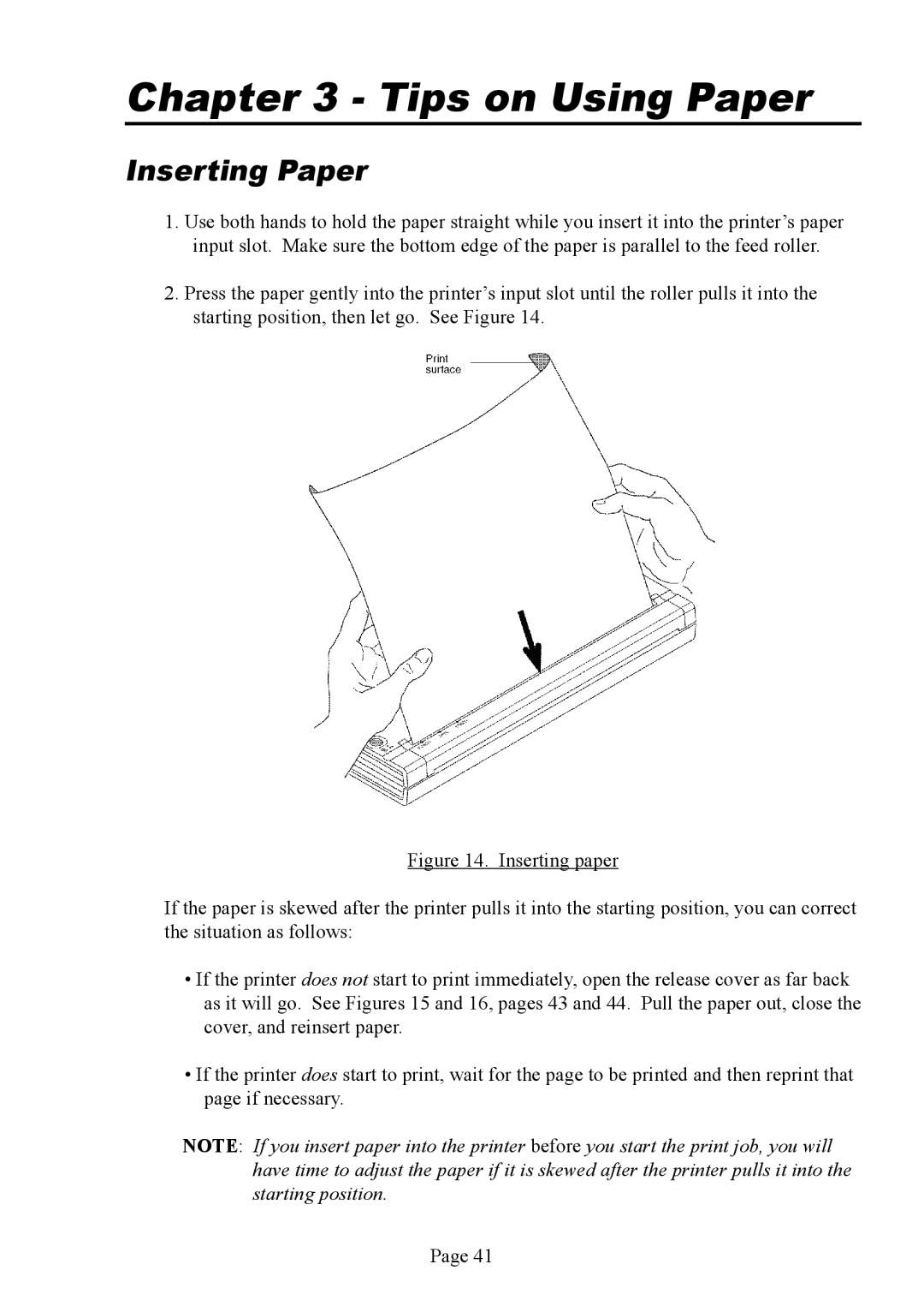 Brother PJ-522 manual Tips on Using Paper, Inserting Paper 