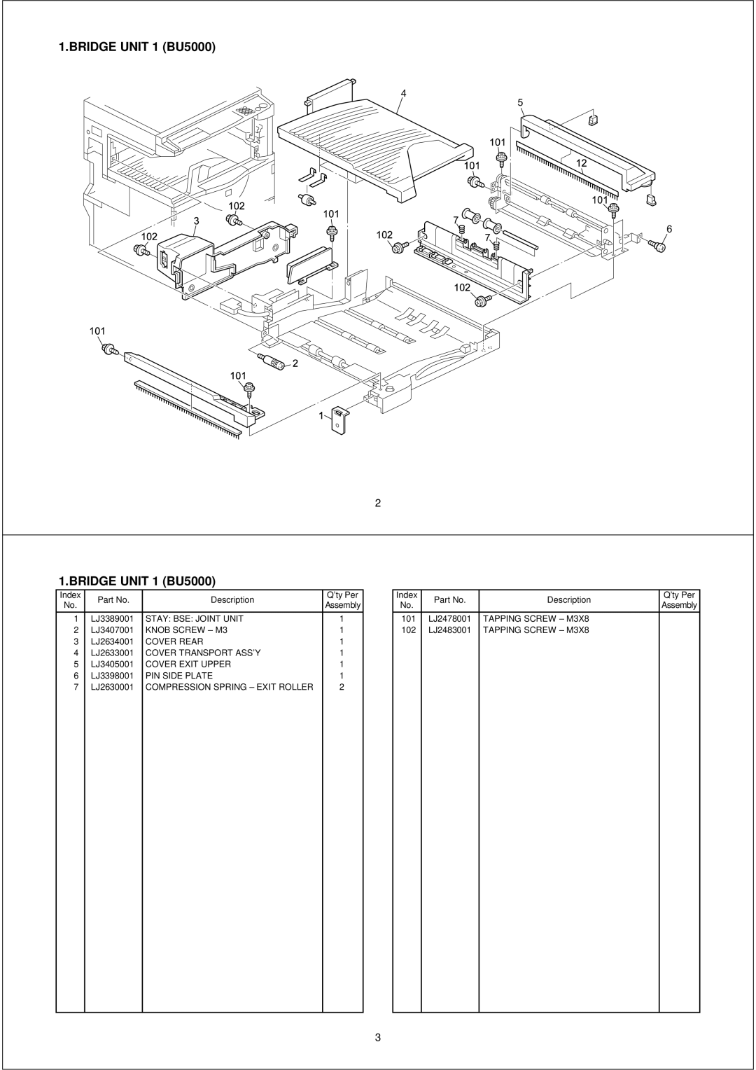 Brother PL-PRN015 manual Bridge Unit 1 BU5000 