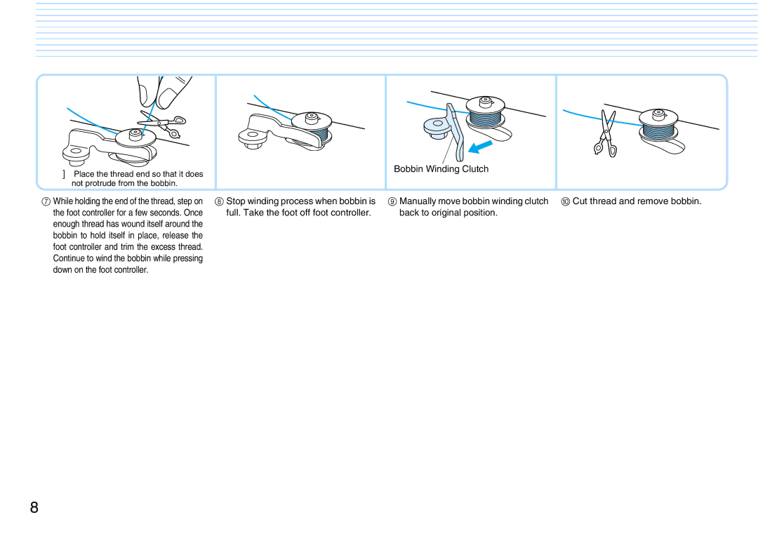 Brother PQ1500S operation manual Full. Take the foot off foot controller 