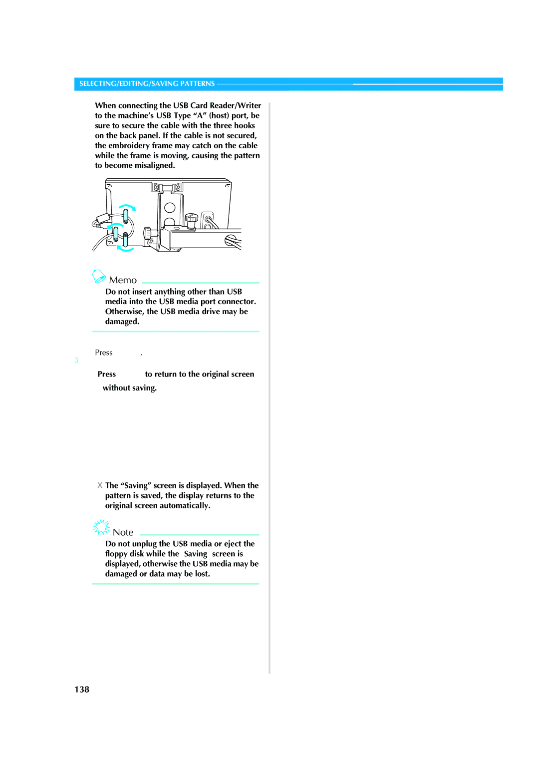 Brother PR-620 operation manual 138, 3Press 