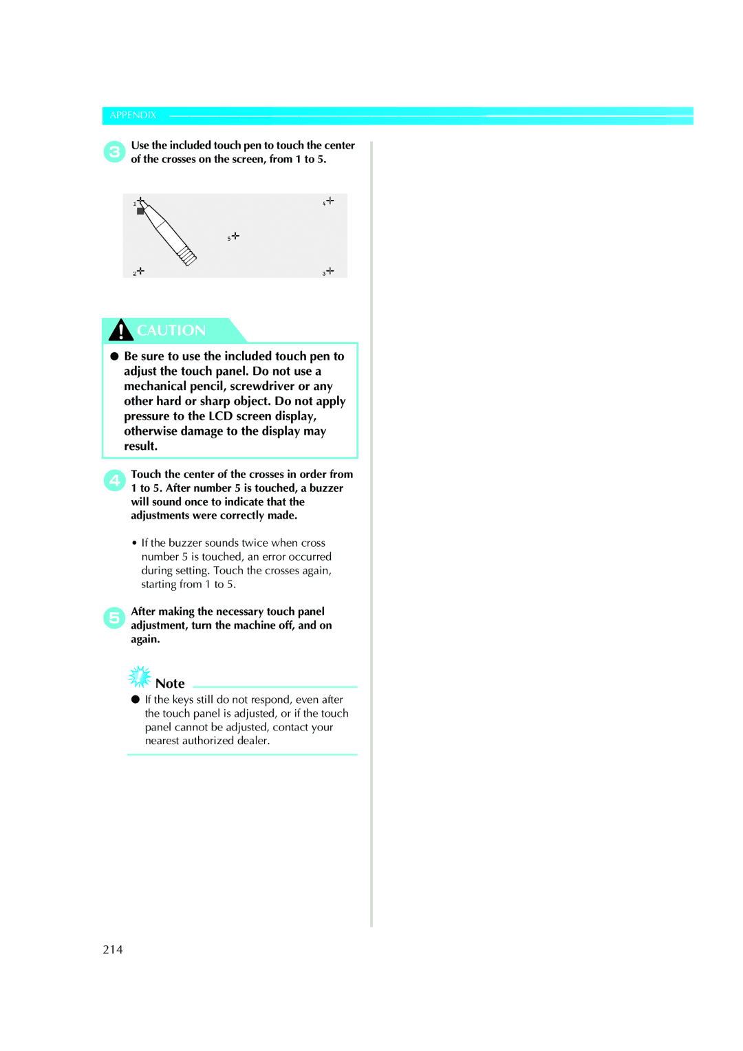 Brother PR-620 operation manual 214 