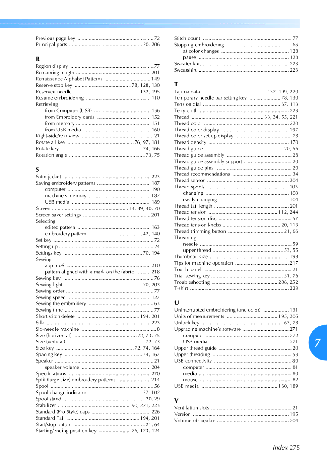 Brother 884-T05, PR-650 operation manual 78, 128 