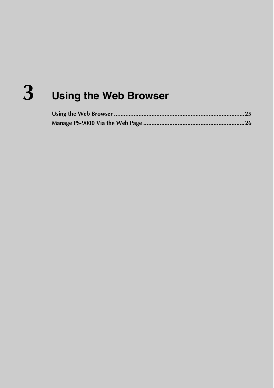 Brother user manual Using the Web Browser, Manage PS-9000 Via the Web Page 