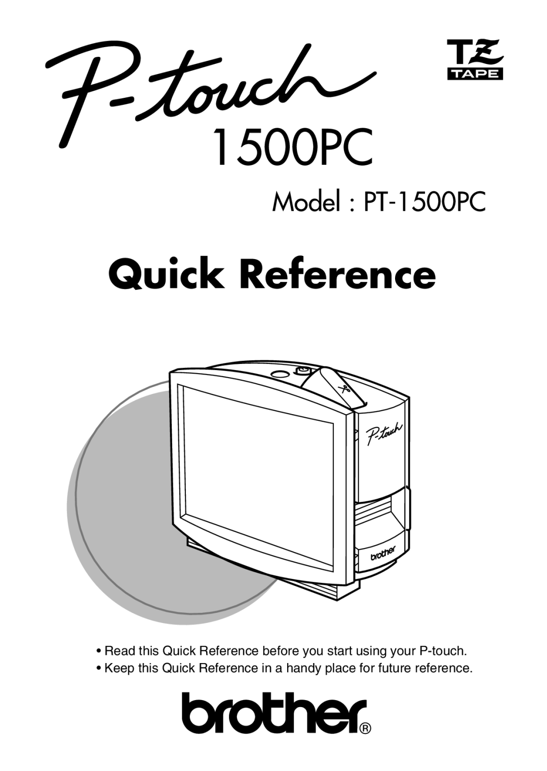 Brother PT-1500PC manual 