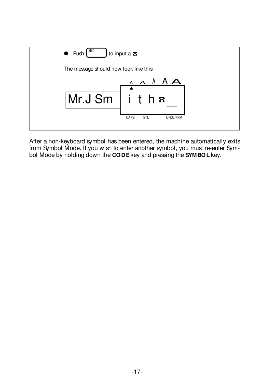 Brother PT-1700 manual Mr.J Sm 