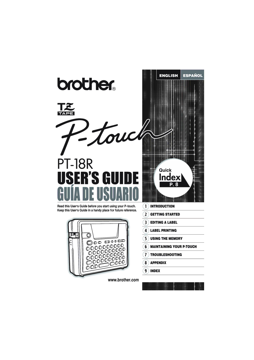 Brother PT-18R manual 