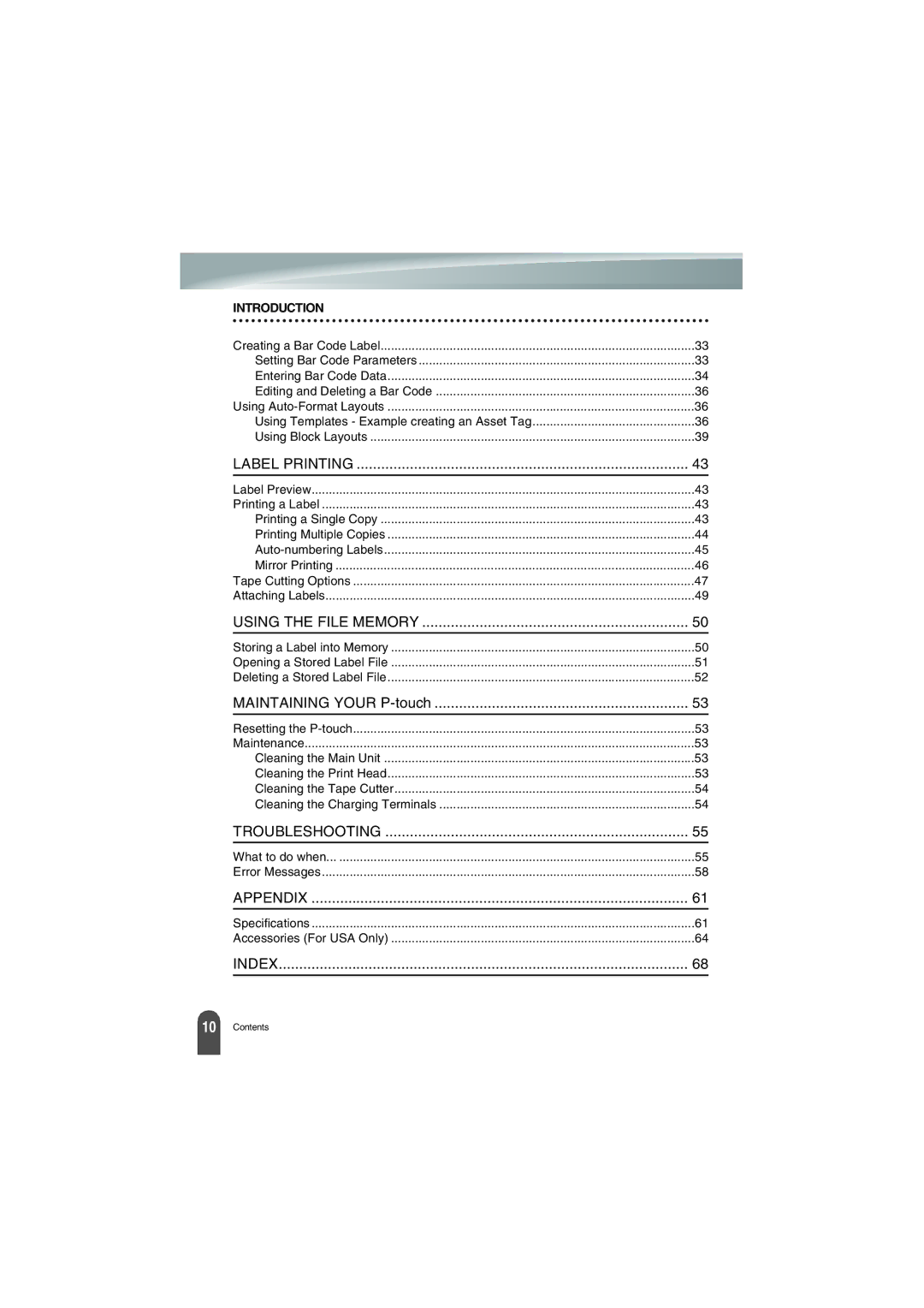 Brother PT-18R manual Troubleshooting 