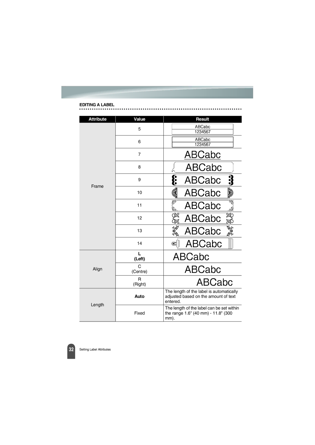 Brother PT-18R manual Align 