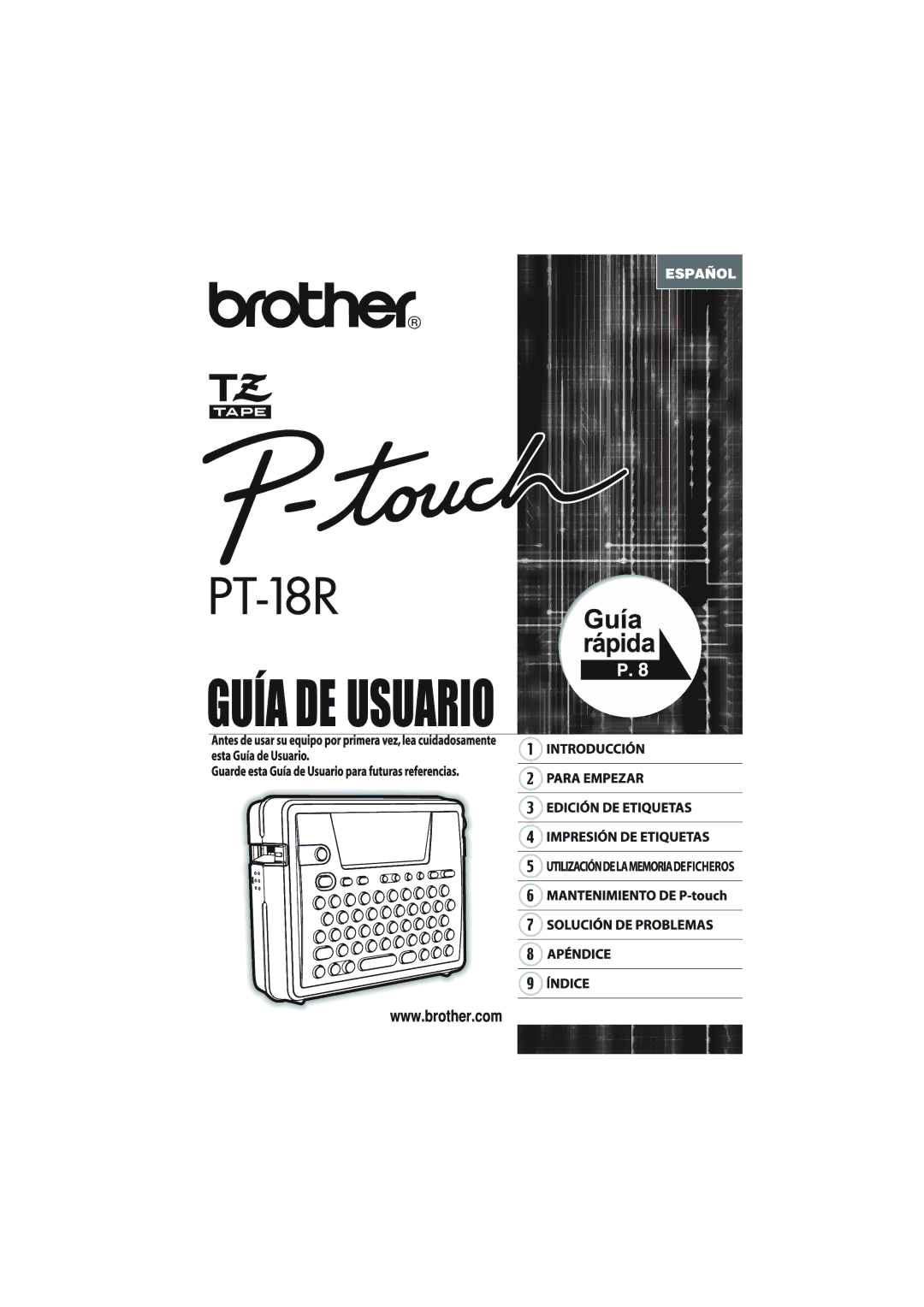 Brother PT-18R manual 