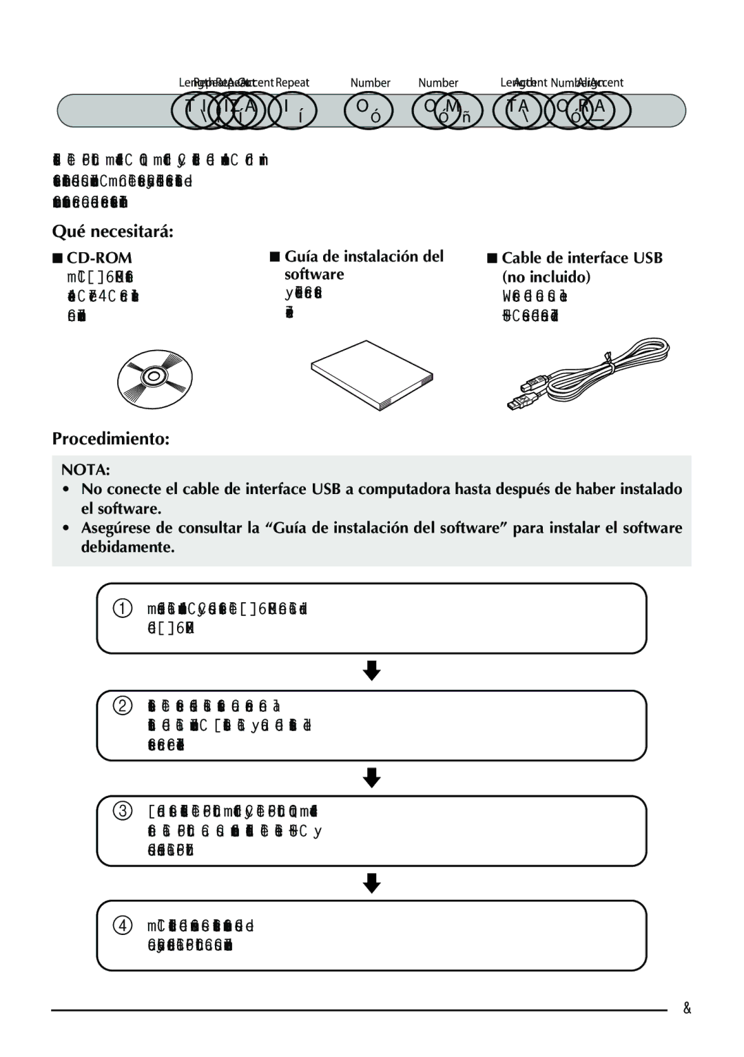 Brother PT-1950, PT-1960 manual Utilización CON Computadora, Qué necesitará, Procedimiento, Guía de instalación del software 