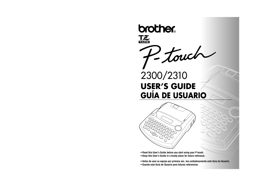 Brother PT-2300 manual 2300/2310 