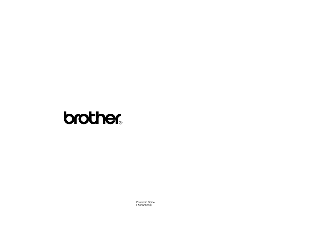 Brother PT-2300 manual LA6053001B 