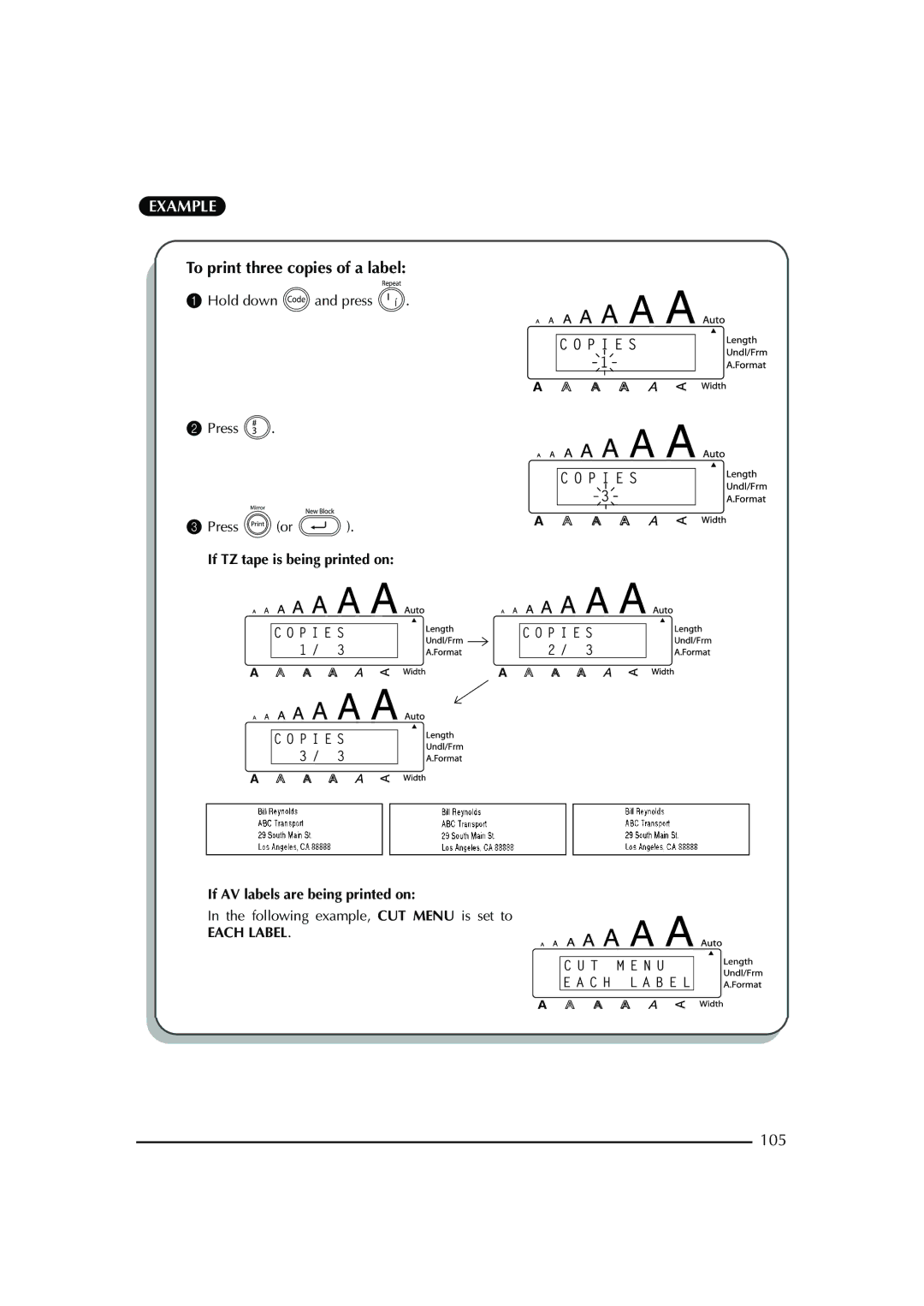 Brother PT-2600 manual 105 