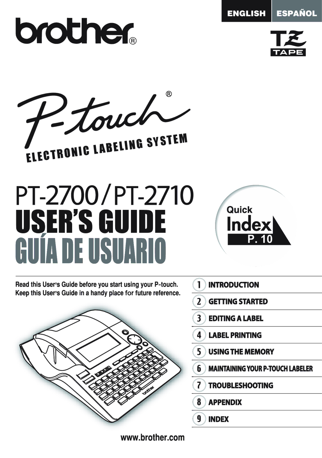 Brother PT-2700 manual 