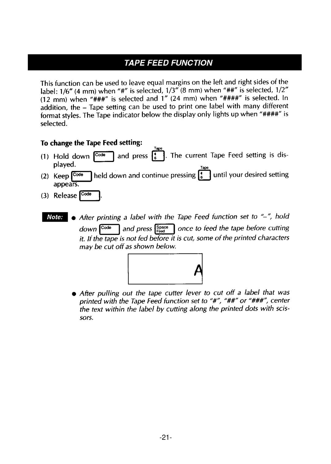 Brother PT-310 manual 