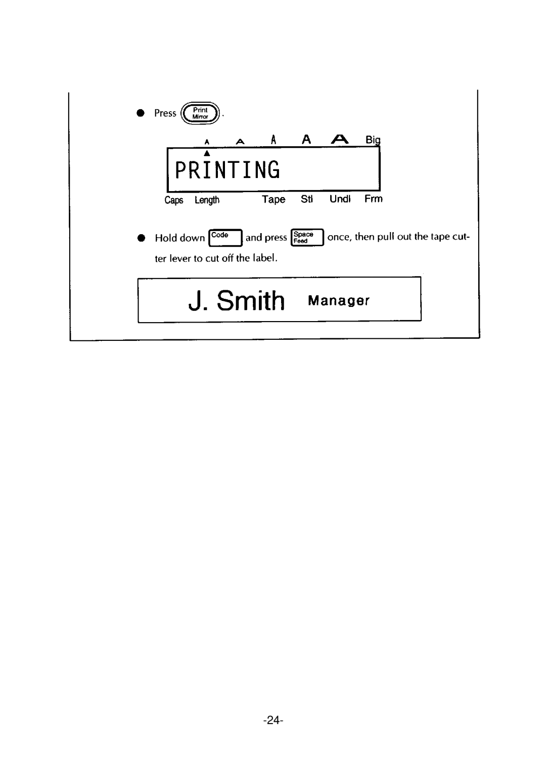 Brother PT-310 manual 