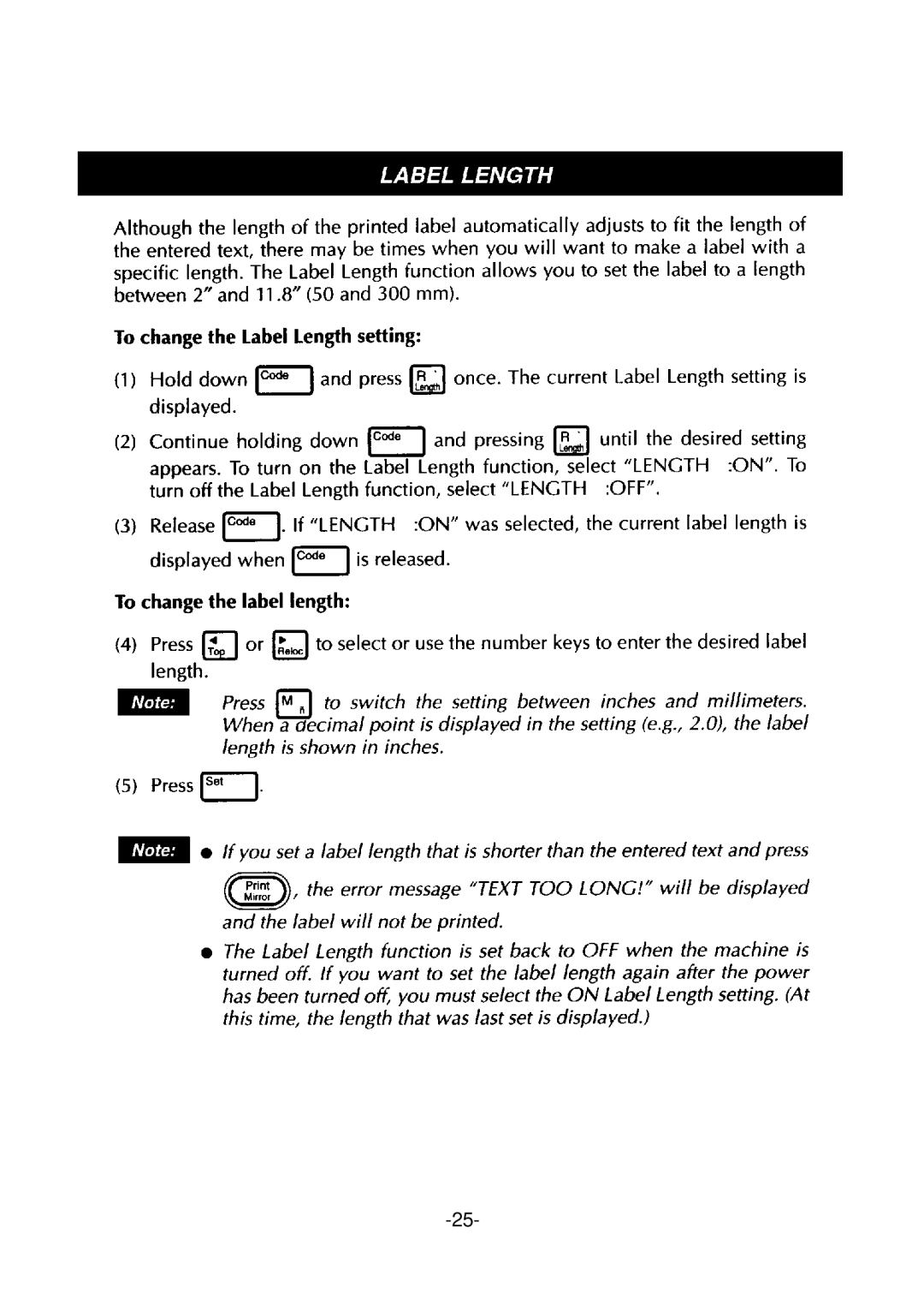 Brother PT-310 manual 