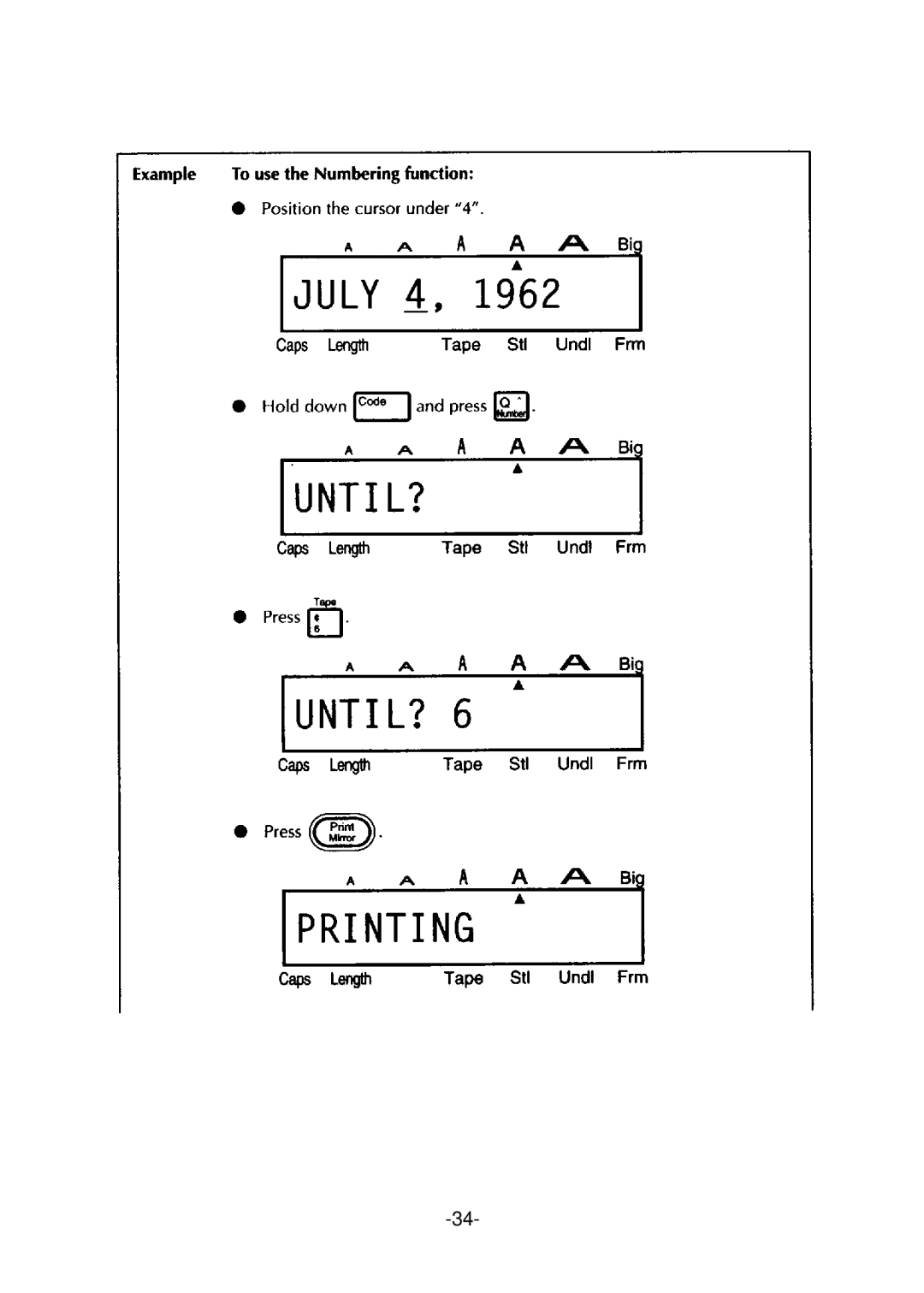 Brother PT-310 manual 