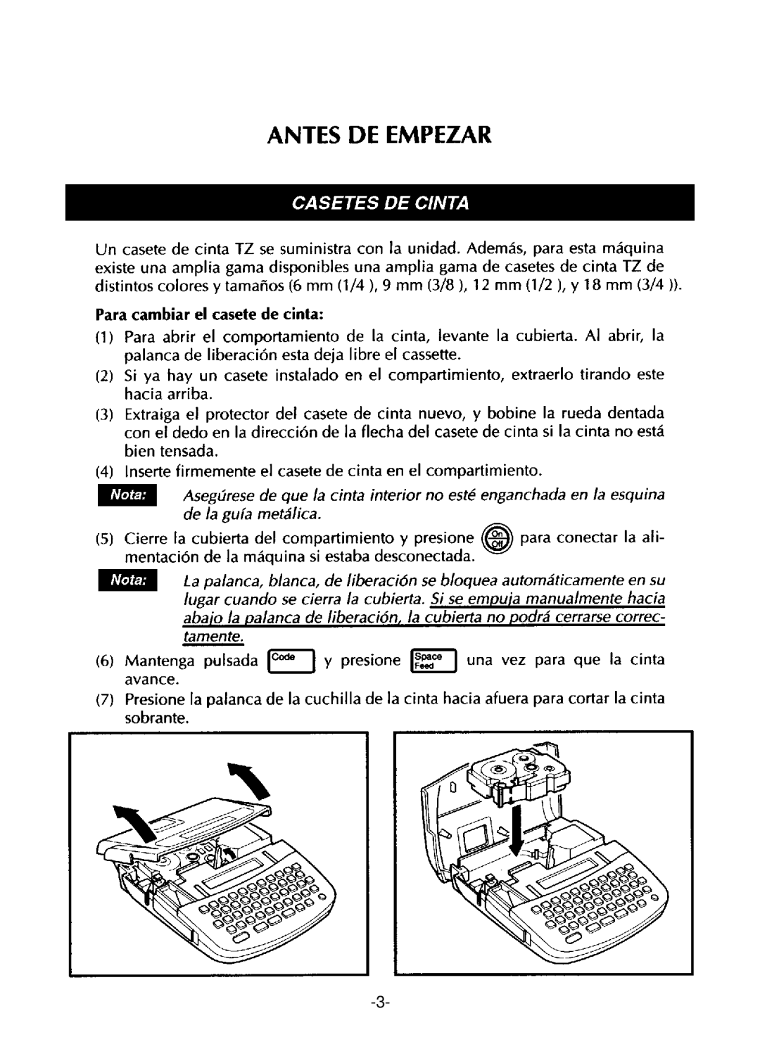 Brother PT-310 manual 