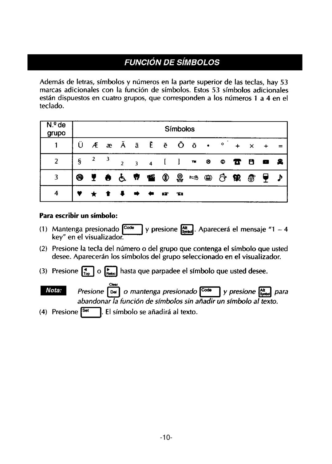 Brother PT-310 manual 